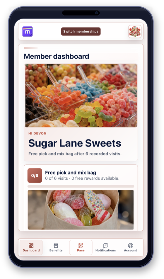 Sugar Lane Sweets reward space